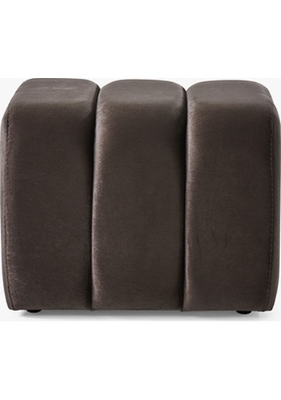 Yarmalı Puff Bordo Füme