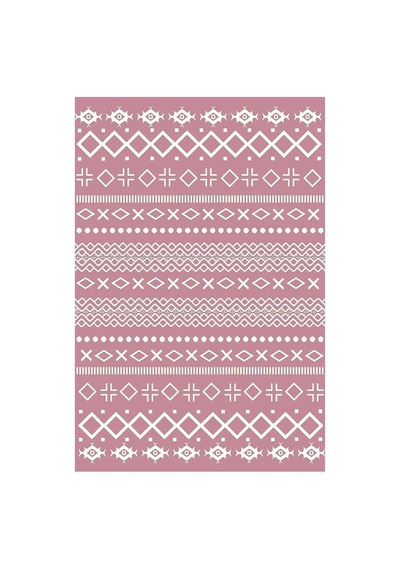 Kartela Halı Nera Halı Kaymaz Taban Makinede Yıkanabilir Halı Gül Kurusu - 80 X 120 Cm