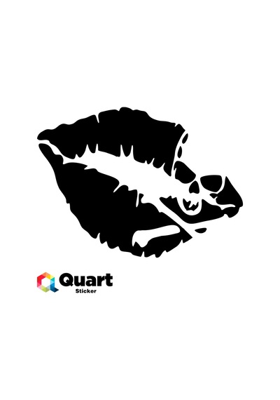 Dudak Kuru Kafa Sticker Quarts Oto Sticker