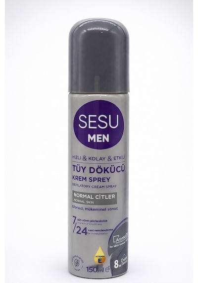 Sesu Men Tüy Dökücü Krem Sprey 150 Ml Erkeklere Özel Hızlı Etkili Depilatory Spray Normal Ciltler İçin