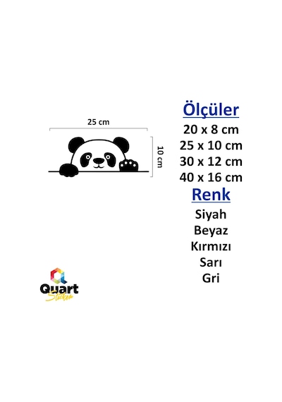 Panda Bagajdan Bakan Panda Oto Cam Sticker