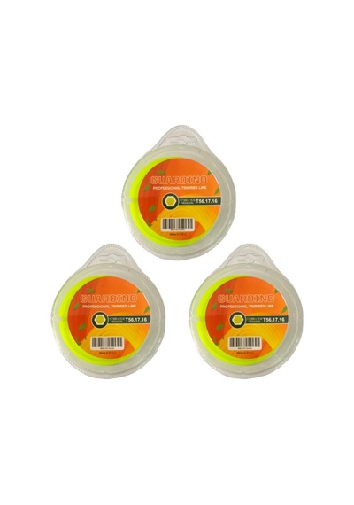 Guardino Kenar Kesme Misina Altı Köşe 1.7mm 15m Yeşil 3lü Paket