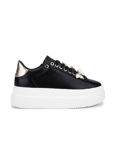Tamer Tanca Kadın Suni Deri Siyah Analin Sneakers & Spor Ayakkabı 1009 2210 Bn Ayk Sk25-26 Sıyah Anl Siyah