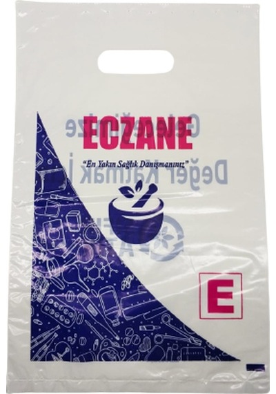 Çift Taraf Baskılı Eczane Poşeti 22 X 33 Cm 1000 Adet