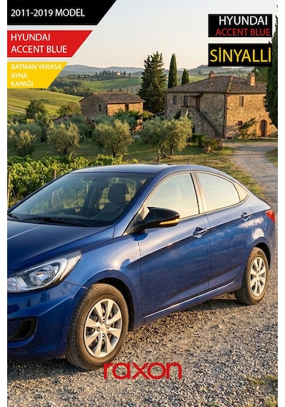 Hyundaı Accent Blue Sinyalli 2011-2019 Batman & Yarasa Ayna Kapağı Parlak Piano Black Sport