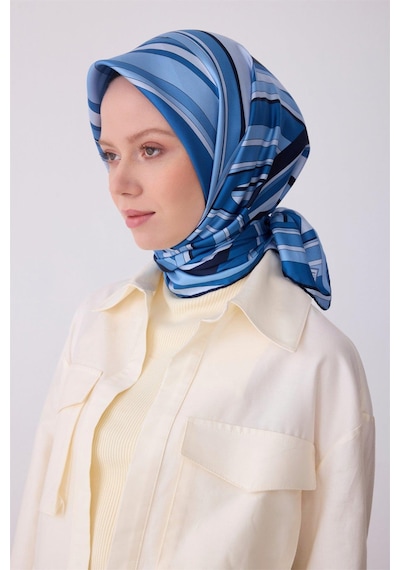 Belli İpek Eşarp - 4311-05 Lacivert Twill
