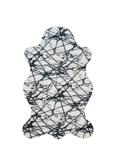 Prizma Halı Marble Peluş Halı Beyaz - Pos Kesim