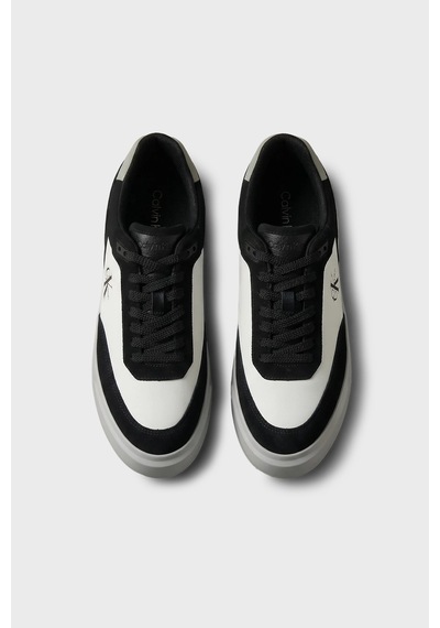 Calvin Klein Logolu Sneaker Ayakkabı Hm0hm0244906x Erkek Ayakkabı Hm0hm02449 06x Siyah-beyaz-gri