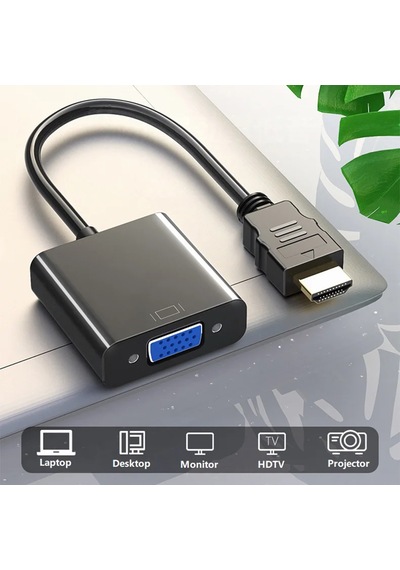 Hdmı To Vga Dişi Çevirici Adaptör Görüntü Aktarma Çevirici