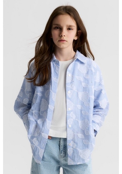 Xo Kids Kız Çocuk Gömlek 8-14 Yaş 31319 Mavi