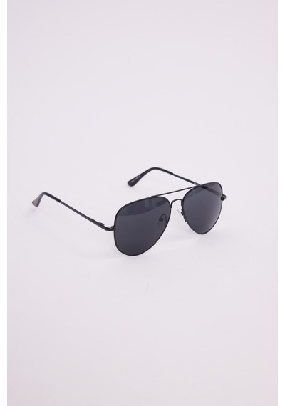 Unisex Oval Damla Model Çerçeveli Siyah Uv 400 Korumalı Güneş Gözlüğü-51231 Çok Renkli