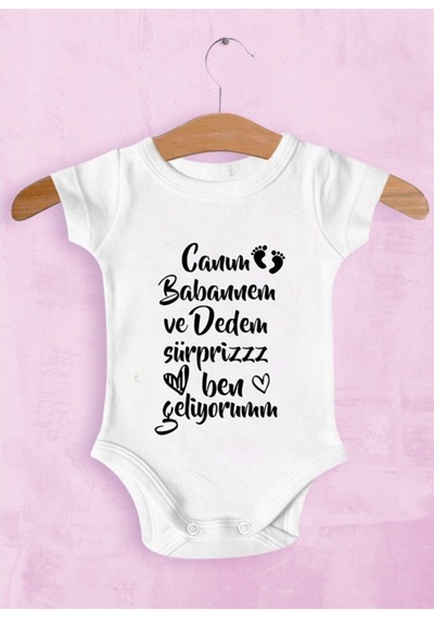 Tuğbababy Baby Canım Babannem Ve Dedem Ben Geliyorum Kız Erkek Beyaz