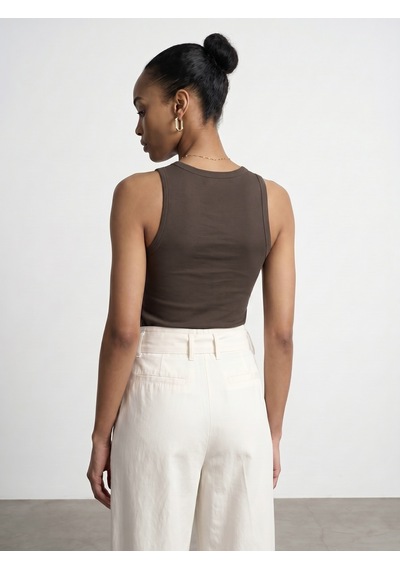 Dilvin 21259 Bisiklet Yaka Top-koyu Kahve