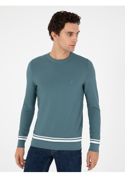 Cacharel Mint Slim Fit Bisiklet Yaka Triko Kazak
