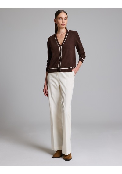 Pierre Cardin Kahverengi Slim Fit Basic Triko Hırka 50333949-vr029