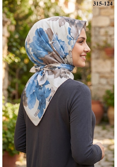 Sharell Desenli Soft Pamuk Eşarp 315-124 Çok Renkli