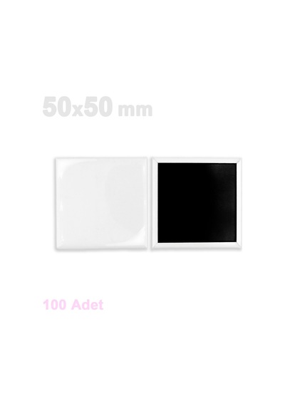 Kare Magnet 50x50mm Uv Baskıya Uygun Vguvbkms 100 Adet Montajlı