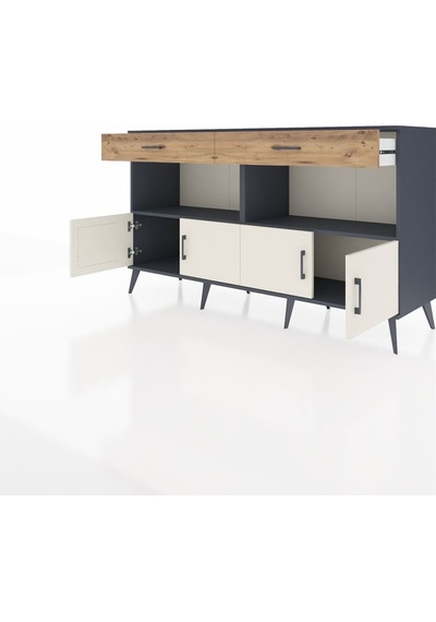 Hyperion Konsol 2 Raflı 2 Çekmeceli 4 Kapaklı 176x44x99 Antrasit- Antrasit-aytaşı/çam Hyperion Konsol 2 Raflı 2 Çekmeceli 4 Kapaklı 176x44x99 Antrasit- Antrasit-aytaşı/çam
