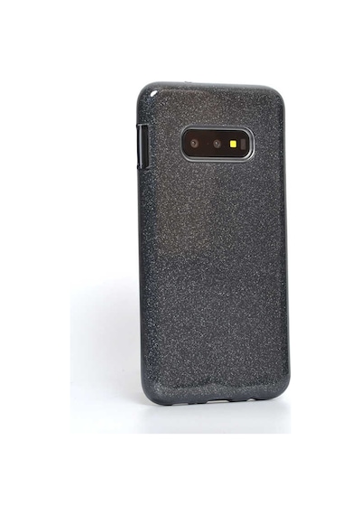 Samsung Uyumlu Galaxy S10E Kılıf Zore Shining Silikon-Siyah