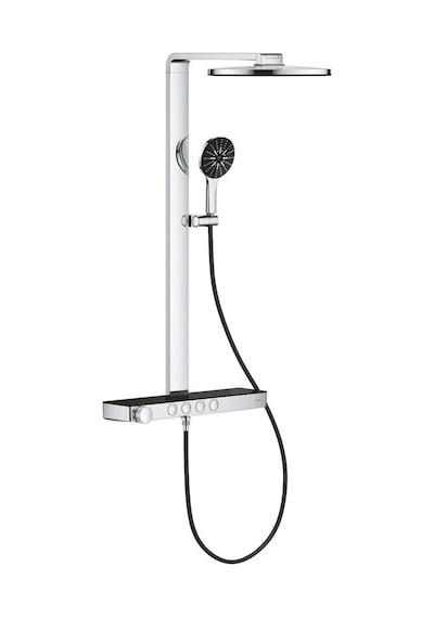 Grohe Rainshower Aqua Pure Duvara Monte Termostatik Bataryalı Duş Sistemi Siyah/krom - 100964kı00 Siyah
