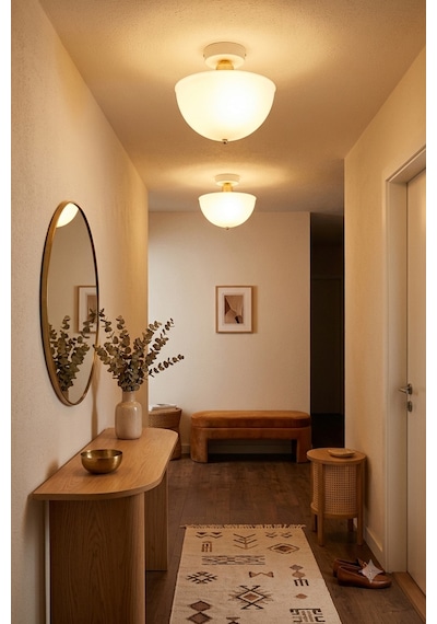 Roma Plafonyer Avize - Modern Retro Tavan Aydınlatması - Salon, Yatak Odası, Mutfak, Koridor, Antre Ve Hol Tavan Aydınlatması Opal/beyaz/gold Opal/beyaz/gold