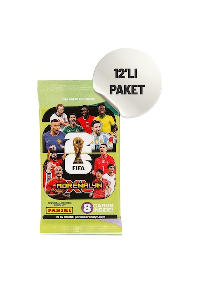 Panini Fıfa World Cup 2026 Adrenalyn Xl Futbolcu Kartı 12 Li Paket 96 Kart