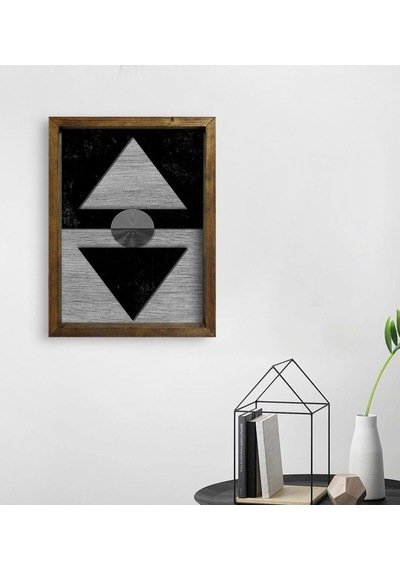 Bk Home Modern Art Tasarımlı Doğal Masif Ahşap Çerçeveli Tablo 45 (551090006)