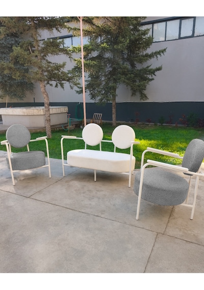 Azra Mobilya Venüs Koltuk Takımı Beyaz İskelet Modern Koltuk Seti Ofis Ve Ev Kullanımı Soft Kumaş Açık Gri Azra Mobilya Venüs Koltuk Takımı Beyaz İskelet Modern Koltuk Seti Ofis Ve Ev Kullanımı Soft Kumaş Açık Gri