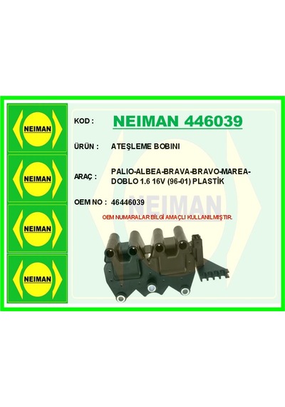 Neıman 446039 Ateşleme Bobini Palıo-albea-brava-bravo-marea-doblo 1.6 16v 96-01 46446039 -