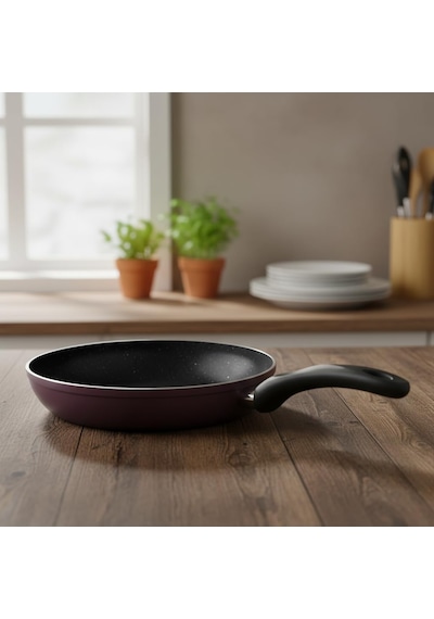 Papilla Buzz 26 Cm Mor Kırçıl Granit Efektli Yapışmaz Tava - Yanmaz Kızartma Ve Sote Tavası Belirtilmemiş