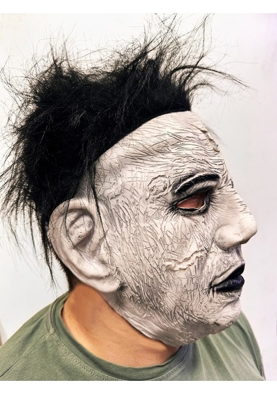 Siyah Saçlı Michael Myers Lateks Yüze Tam Yapışan Et Maske Korku Maskesi 4801