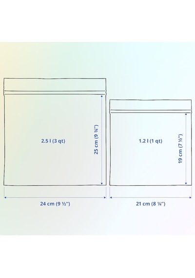 Istad Orta Boy Çift Mühürlü Tekrar Kullanılabilir Gıda Torbaları, 1,2 Ve 2,5 Litre, Siyah Çizgili/sarı Yaprak - 100 Adetlik Set Çok Renkli Istad Orta Boy Çift Mühürlü Tekrar Kullanılabilir Gıda Torbaları, 1,2 Ve 2,5 Litre, Siyah Çizgili/sarı Yaprak - 100 Adetlik Set Çok Renkli