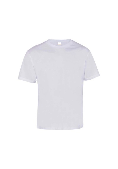 Kant Penye Kumaş Bisiklet Yaka Kısa Kollu Tshirt Beyaz Çok Renkli