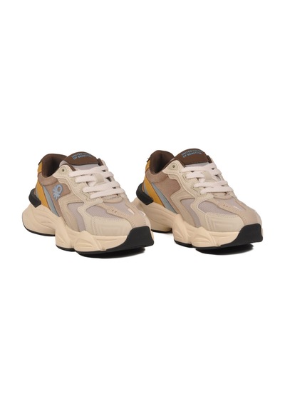 United Colors of Benetton Bej Haki Memory Foam Kadın Spor Ayakkabı Bn-11121 G Bej-haki