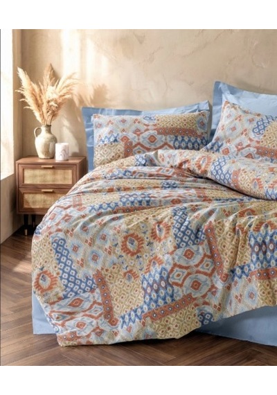 Cotton Box Nevresim Takımı Ethnıc Ranforce Artısan Mavı T.k. Mavi