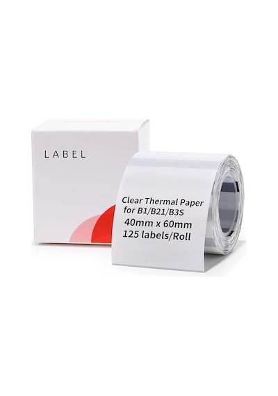 Niimbot T40x60mm 125 Adet Şeffaf Etiket B1,b21s,b3s