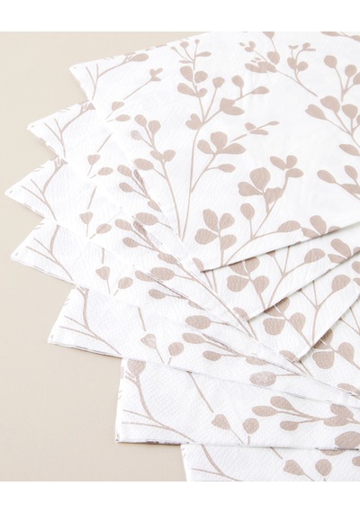 English Home Warm Petals 20'li Kağıt Peçete 33x33 Cm Bej