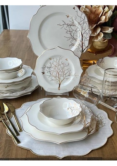 Yemek Takımı Arbol Bird 24 Parça 6 Kişilik Renkli