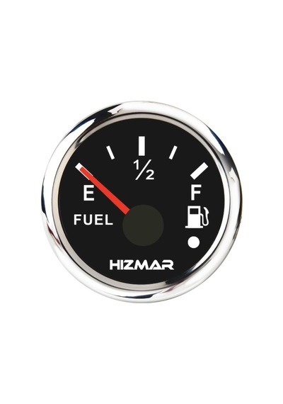 Siyah Yakıt Seviye Göstergesi - Tekne - Alarm Ikazlı Ledli