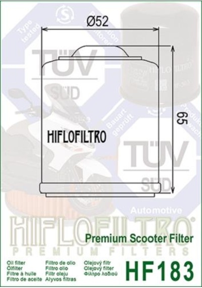 Hiflo Hf183 2003-2007 Aprilia Scarabeo 200 Yağ Filtresi