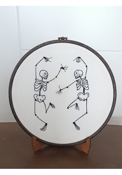 Dans Eden İskeletler Kasnak Pano .