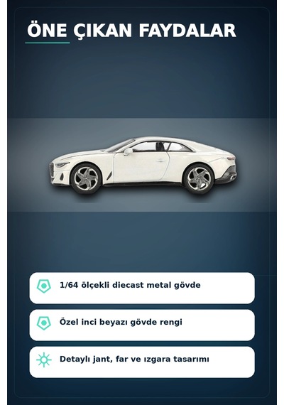 1/64 Ölçekli Metal Diecast Model Bentley Batur Bonneville Pearl Araba Koleksiyon Bx-313379