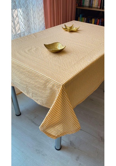 Defnelam Piknik Örtüsü Sofra Bezi 170x170 Cm Hardal