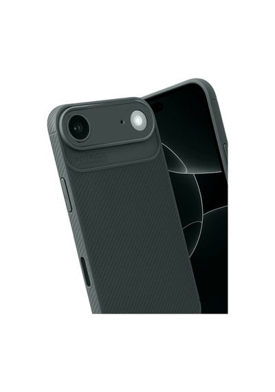 Apple Uyumlu iPhone 17 Air Uyumlu Auto Focus Karbon Kapak - Koyu Yeşil