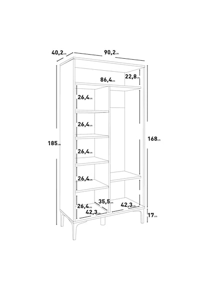 Massimo Aynalı,kapaklı,raflı Portmanto/ayakkabılık %100mdf