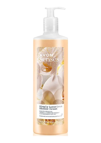 Avon Simply Luxurious Beyaz Şeftali Ve Vanilya Orkide Kokulu Duş Kremi 720 ML