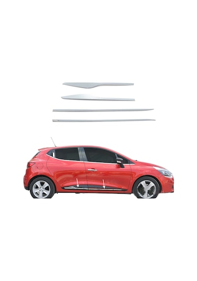 Renault Clio 4 Hb Krom Kapı Çıtası 4Prç Paslanmaz Çelik