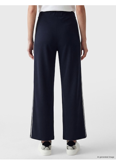 Lcw Modest Lacivert Şeritli Soft Touch Kadın Eşofman Altı