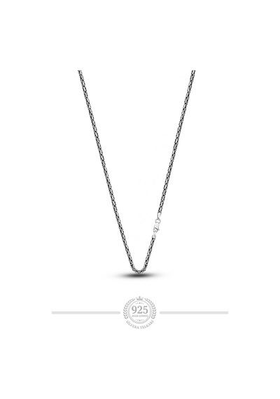 925 Ayar Gümüş Erkek Kolye 2.5 Mm Yuvarlak Zincir Kral Kolye St425