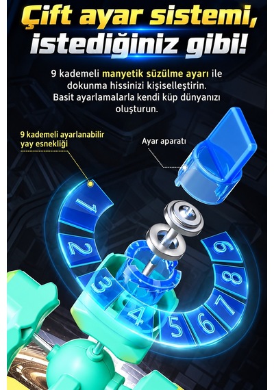 Moyu Mfjs Rs3m V5 3x3 Manyetik Hız Küpü Robot Standlı Çift Ayarlı Profesyonel Speed Cube